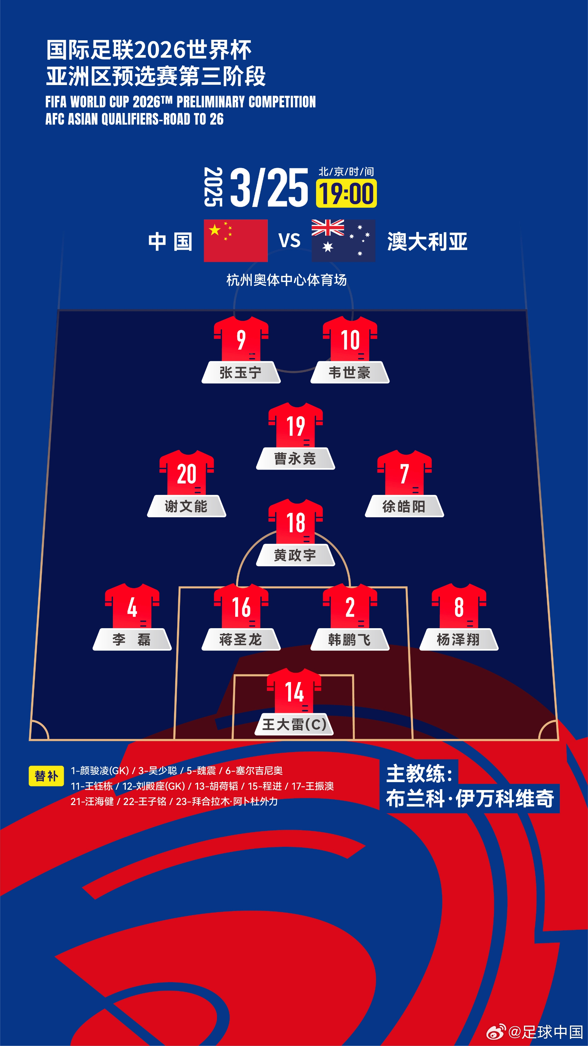 認(rèn)定單后腰！伊萬執(zhí)教國足12場全部是442，今天第7次菱形中場
