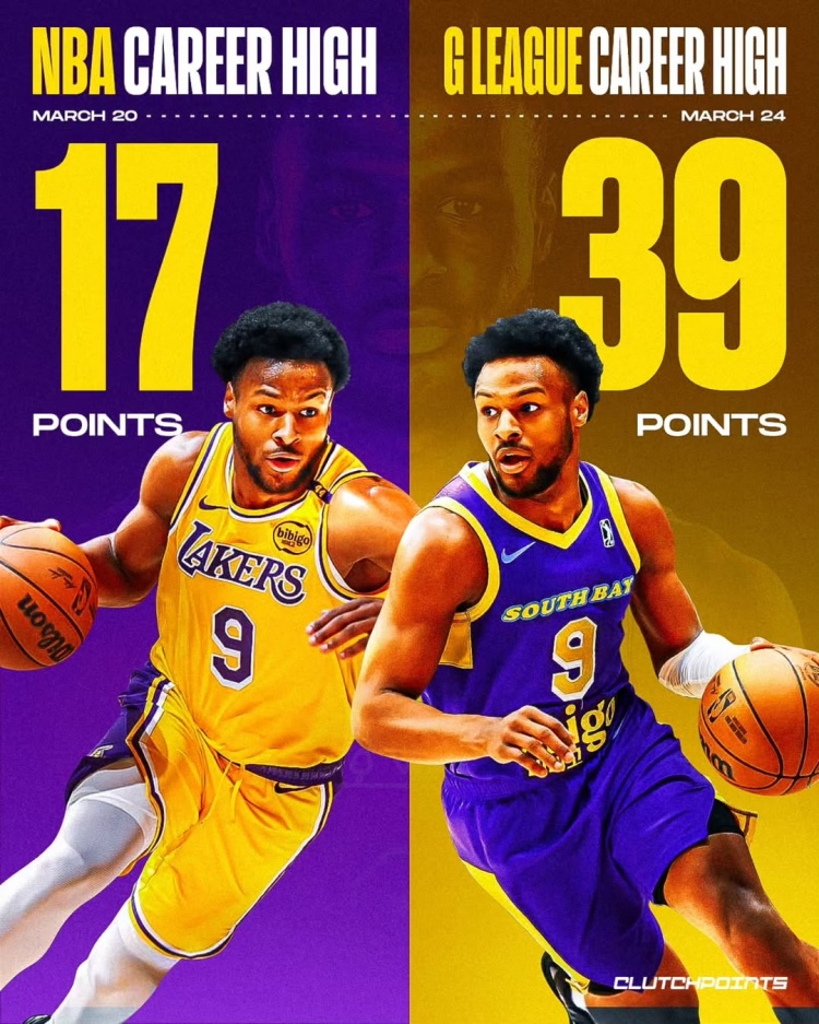 在進(jìn)步！布朗尼一周內(nèi)先后創(chuàng)下個(gè)人NBA和G聯(lián)盟單場(chǎng)得分新紀(jì)錄