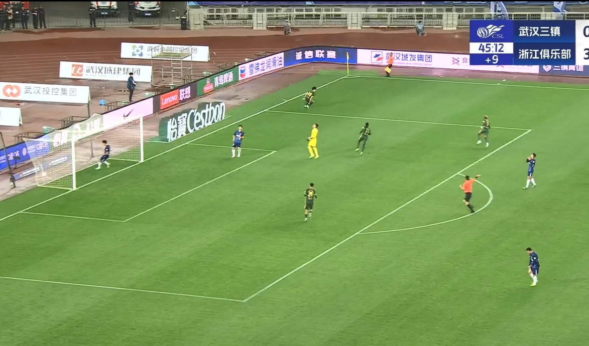 18歲王鈺棟中超處子球！三鎮(zhèn)后防白給，浙江半場(chǎng)4-0領(lǐng)先